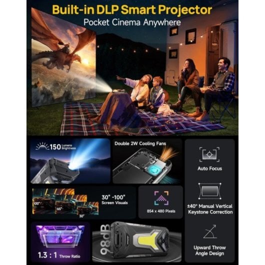 Smartphone Ulefone Armor 34 Pro 32GB RAM 512GB 5G Proyector Batería 25500mAh