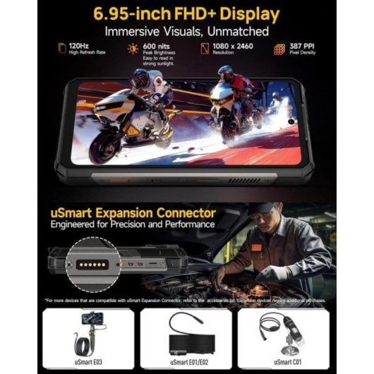 Smartphone Ulefone Armor 34 Pro 32GB RAM 512GB 5G Proyector Batería 25500mAh