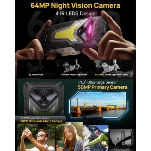 Ulefone Armor 34 Pro 5G 16GB 512GB 6.95" Negro