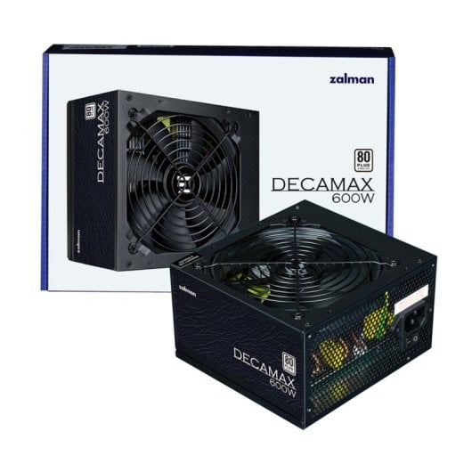 Netzteil Zalman 600W 80+ ATX Modell Decamax Schwarz mit 120mm Lüfter
