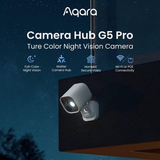 Cámara de videovigilancia inteligente G5 Pro 2.6K, IA integrada, visión nocturna color, Wi-Fi, compatible Matter/HomeKit