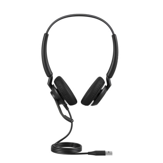 Auriculares Jabra Engage 40 con cable USB, micrófono dual y protección auditiva negra