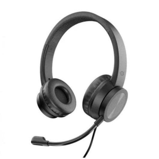 Auriculares Conceptronic con cable USB tipo A, Cancelación de Ruido, Micrófono Boom, Negros