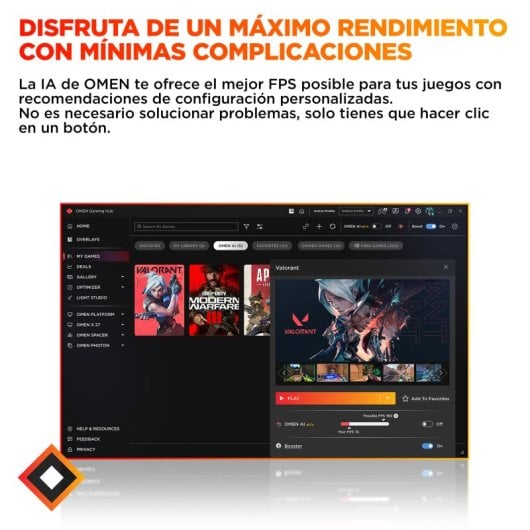 PC Sobremesa HP OMEN 16L TG03-0053ns AMD Ryzen 7 8700F 32GB DDR5 1TB SSD RTX 5060 Ti 16GB