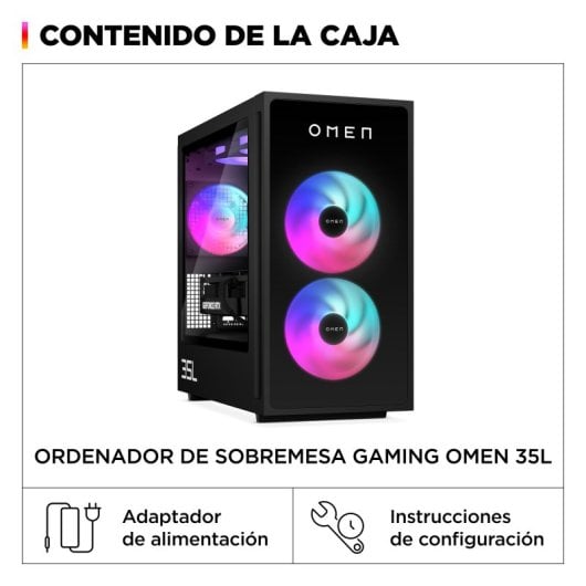 Ordenador Sobremesa PC HP OMEN 35L GT16-0093ns i5-14400F 32GB 1TB SSD RTX 5060 Ti Wi-Fi Windows 11
