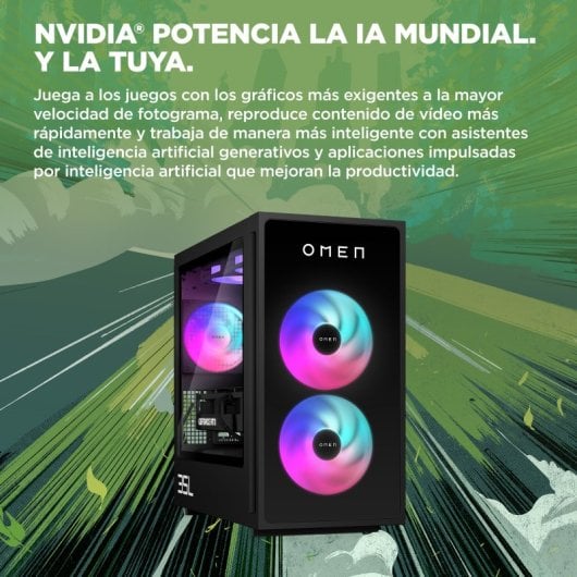 Ordenador Sobremesa PC HP OMEN 35L GT16-0093ns i5-14400F 32GB 1TB SSD RTX 5060 Ti Wi-Fi Windows 11