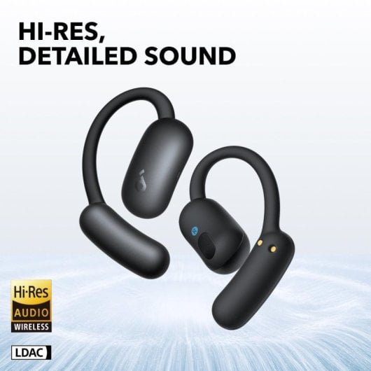 Auricolari Soundcore AeroFit 2 wireless Bluetooth 5.4 con microfono integrato e impermeabili neri