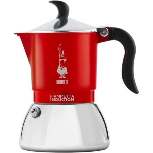 Espressokocher Bialetti Fiammetta Induction 0,1L 2 Tassen Rot aus Edelstahl