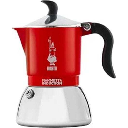 Cafetera Italiana Bialetti Fiammetta Induction 0,1L 2 Tazas Rojo Inducción