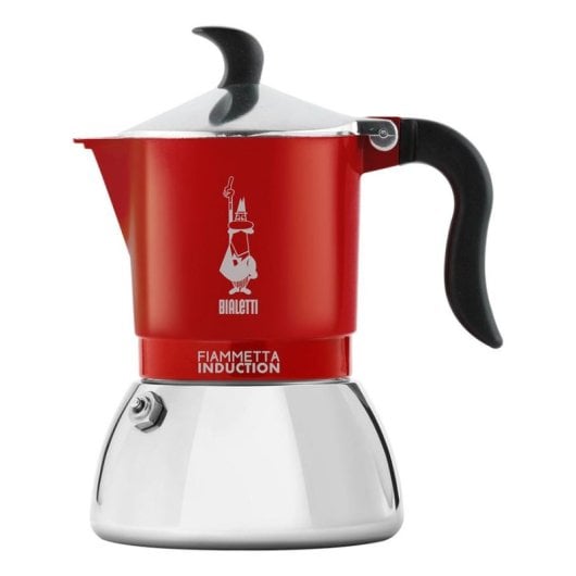 Espressokocher Bialetti Fiammetta Induction 0,1L 2 Tassen Rot aus Edelstahl