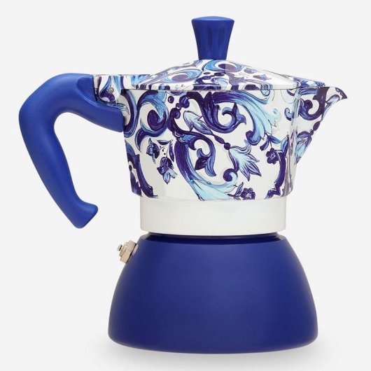Cafetera Italiana Bialetti 5356 0,19L Azul Blanco Aluminio 4 tazas Reacondicionado