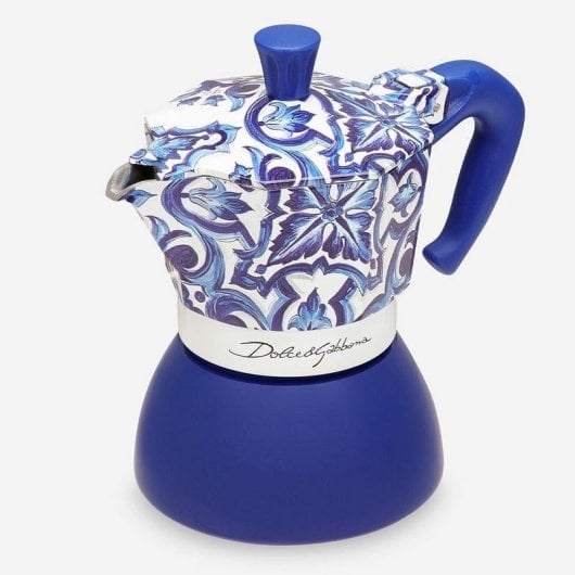 Cafetera Italiana Bialetti 5356 0,19L Azul Blanco Aluminio 4 tazas Reacondicionado