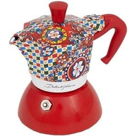 Cafetière italienne Bialetti Moka Induction Dolce&Gabbana 0,09 L 2 Tasses Design exclusif