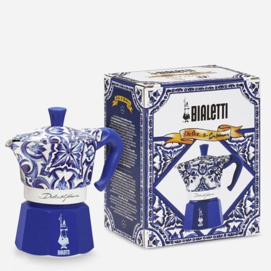 Cafetera Moka Eléctrica Bialetti 0005345 0,13L Azul/Blanco Aluminio 3 Tazas