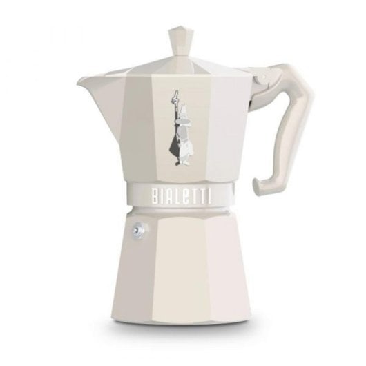 Cafetera Italiana Bialetti Moka Exclusive 6 tazas aluminio crema para inducción
