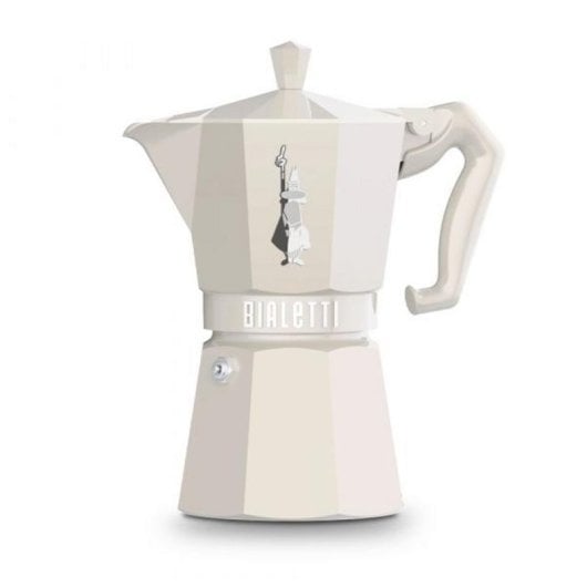 Caffettiera Moka Bialetti Moka Exclusive 6 Tazze Alluminio Crema