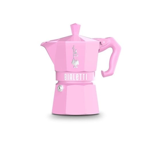 Cafetera Moka Italiana Bialetti Moka Exclusive 3 tazas aluminio rosa compatible inducción