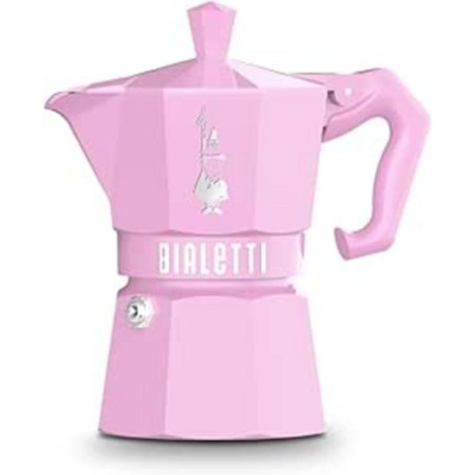 Cafetera Moka Italiana Bialetti Moka Exclusive 3 tazas aluminio rosa compatible inducción