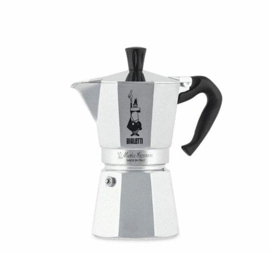 Máquina de café italiana Bialetti Moka Express 0,3L 6 chávenas alumínio preto