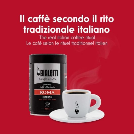 Caffettiera Italiana Bialetti Moka Express 6 Tazze 0,3L Alluminio Nero Classica
