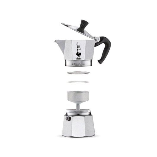 Máquina de café italiana Bialetti Moka Express 0,3L 6 chávenas alumínio preto