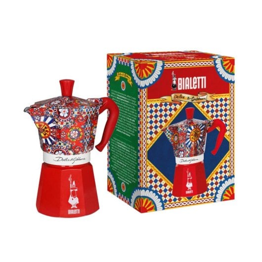 Cafetera Italiana Bialetti Dolce&Gabbana Moka Express 6 tazas aluminio diseño exclusivo