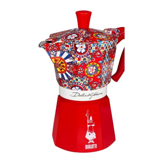 Cafetera Italiana Bialetti Dolce&Gabbana Moka Express 6 tazas aluminio diseño exclusivo