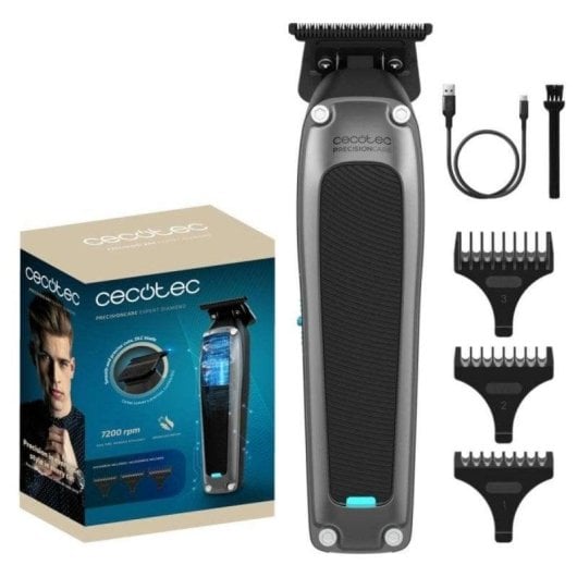 Recortadora PrecisionCare Expert Diamond Motor Brushless 7200RPM Cuchilla DLC Peines Metálicos 2.5h