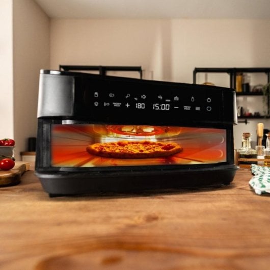 Forno elettrico 7L con controllo touch e pietra per pizza per pizze da 13 pollici