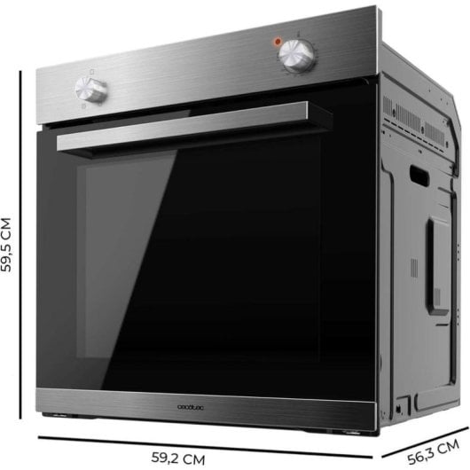 Forno elettrico in acciaio inox Cecotec Bolero Hexa C126000B da 77 litri con vapore e triplo vetro