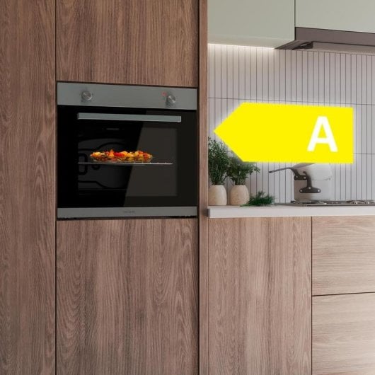 Forno elettrico in acciaio inox Cecotec Bolero Hexa C126000B da 77 litri con vapore e triplo vetro