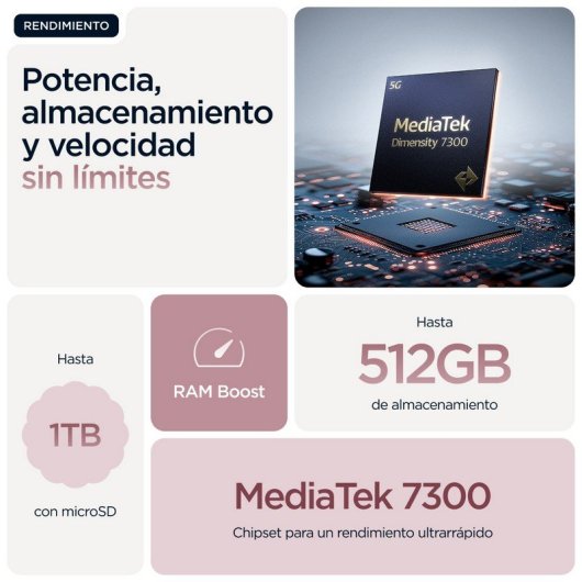 Smartphone Motorola edge 60 fusion 8GB RAM 256GB 5G Rosa