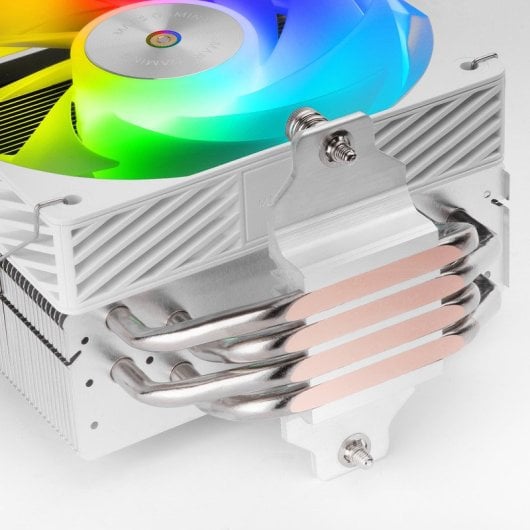 Mars Gaming Mcpu-x4argb Disipador Cpu 220w Tdp 4x Heatpipes Hct Ventilador Pwm Argb 120mm Blanco