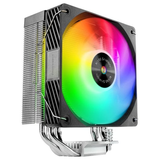 Mars Gaming Mcpu-x4argb Disipador Cpu 220w Tdp 4x Heatpipes Hct Ventilador Pwm Argb 120mm Negro