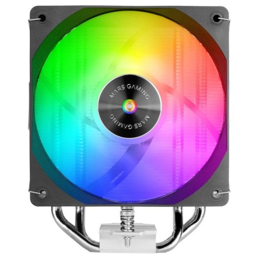 Mars Gaming Mcpu-x4argb Disipador Cpu 220w Tdp 4x Heatpipes Hct Ventilador Pwm Argb 120mm Negro