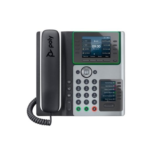 Teléfono IP Edge E450 8 líneas, pantalla IPS 3.5", WiFi, Bluetooth, PoE, Negro