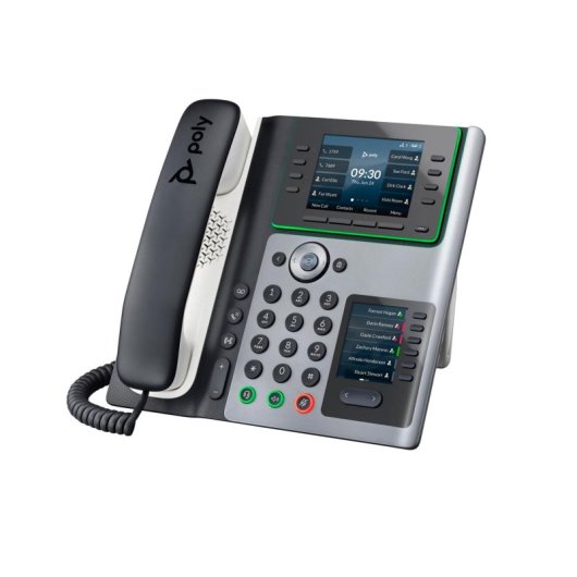 Teléfono IP Edge E450 8 líneas, pantalla IPS 3.5", WiFi, Bluetooth, PoE, Negro