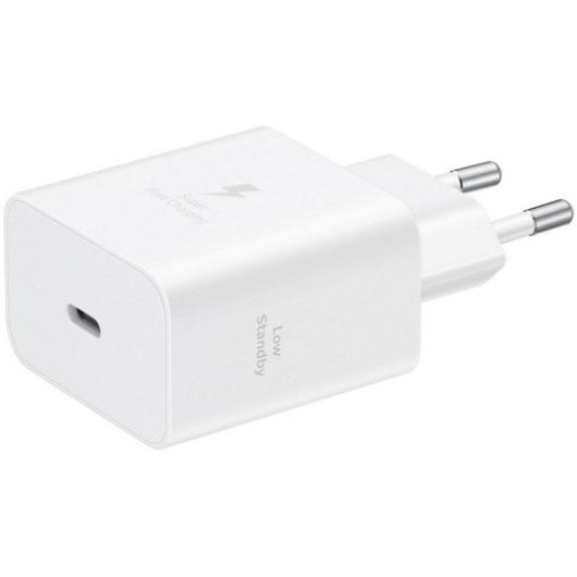 Cargador Samsung USB-C 45 W GaN Power Delivery PPS Blanco con cable 1.8 m