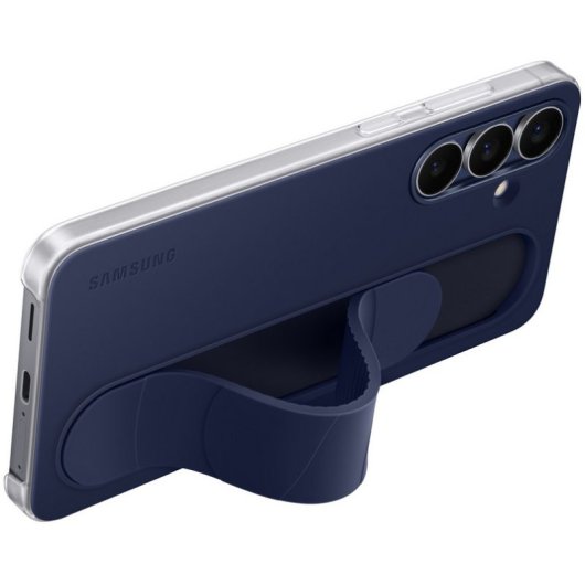 Samsung Standing Grip Funda con Soporte Azul Oscuro para Galaxy S25 FE