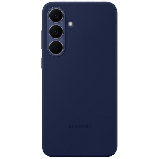 Capa de silicone azul escuro Samsung para Galaxy S25 FE