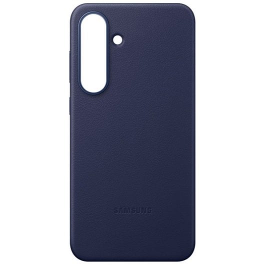 Capa de couro vegan Samsung Kindsuit azul escuro para Galaxy S25 FE