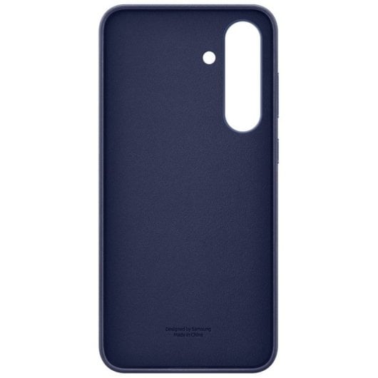 Capa de couro vegan Samsung Kindsuit azul escuro para Galaxy S25 FE