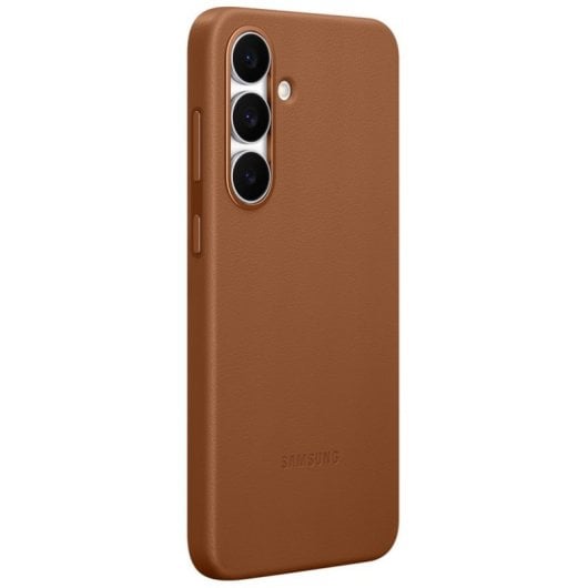 Samsung Funda Kindsuit de Cuero Vegano Marrón para Galaxy S25 FE