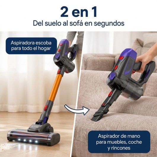 Aspirateur sans Fil Origial CycloneClean 22.2V LED 180W 45min Filtre HEPA Accessoires