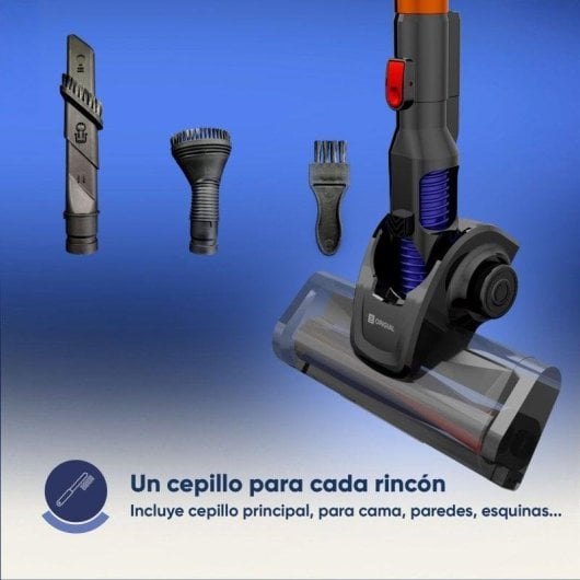 Aspirador sem Fio Origial CycloneClean 22.2V LED 180W 45min Filtro HEPA 800ml Acessórios