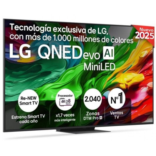 LG QNED evo AI 65QNED86A6A MiniLED 65" 4K Ultra HD 144Hz WebOS HDR10 FreeSync