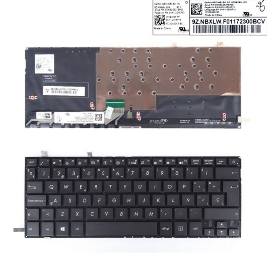 Laptop-Tastatur Asus Ux430 Ux430u Ux430ua Ux430uq Ux430un U4100u Hintergrundbeleuchtung Schwarz