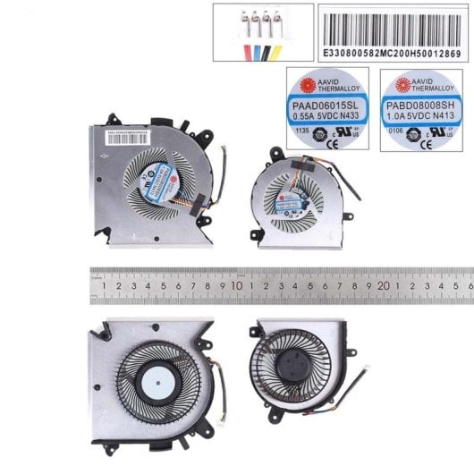 Laptop-Lüfter Msi Gf63 Gf65 Ms-16r1/r3/r5 Wf65 L+r Oem