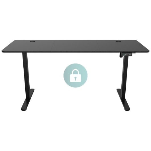 Mars Gaming MGD-ERGOPRO160 Secretária Elevável Elétrica 73-118cm em Fibra Carbono/Aço 160x60cm Preta