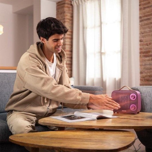 Cecotec ReadyWarm 1500 Ceramic Aura Calefactor Cerámico 1500W Rosa